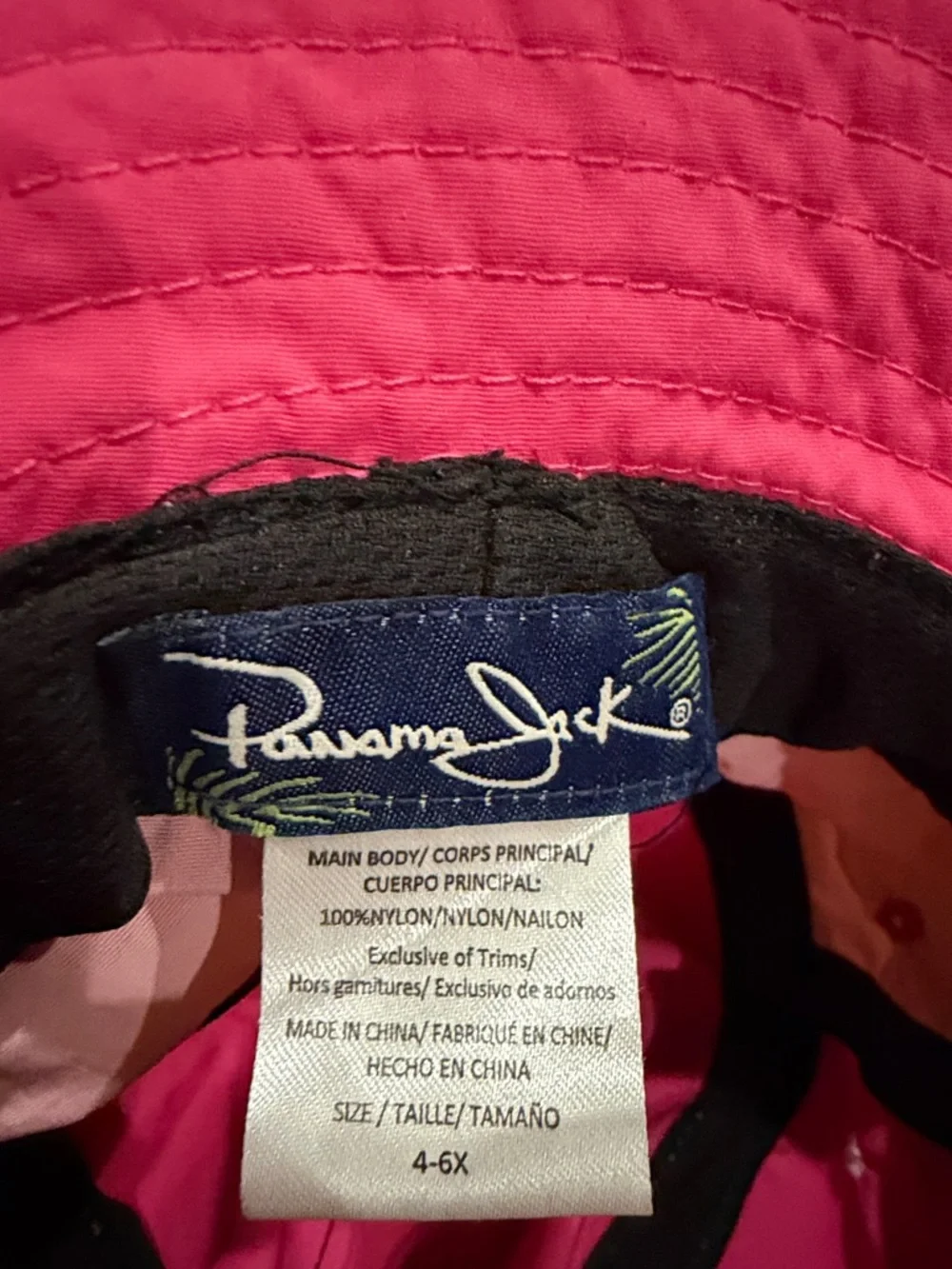 Little girls Panama Jack pink boonie hat